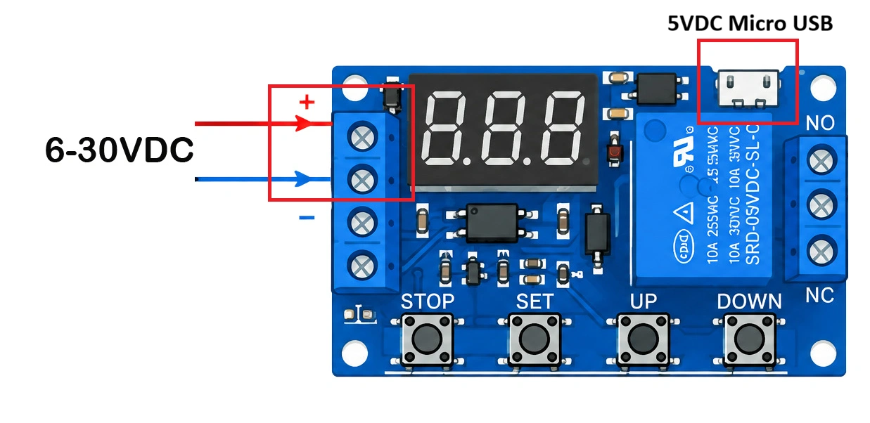 تغذیه ماژول تایمر XY-J02