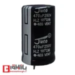 خازن الکترولیتی 470 میکرو فاراد 250 ولت (پایه میخی) - Image 2