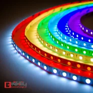 ال ای دی نواری RGB تراکم 60 بدون سیم 12 ولت IP65 لوپ لایت رول 100 متری برش 5 سانتی متر